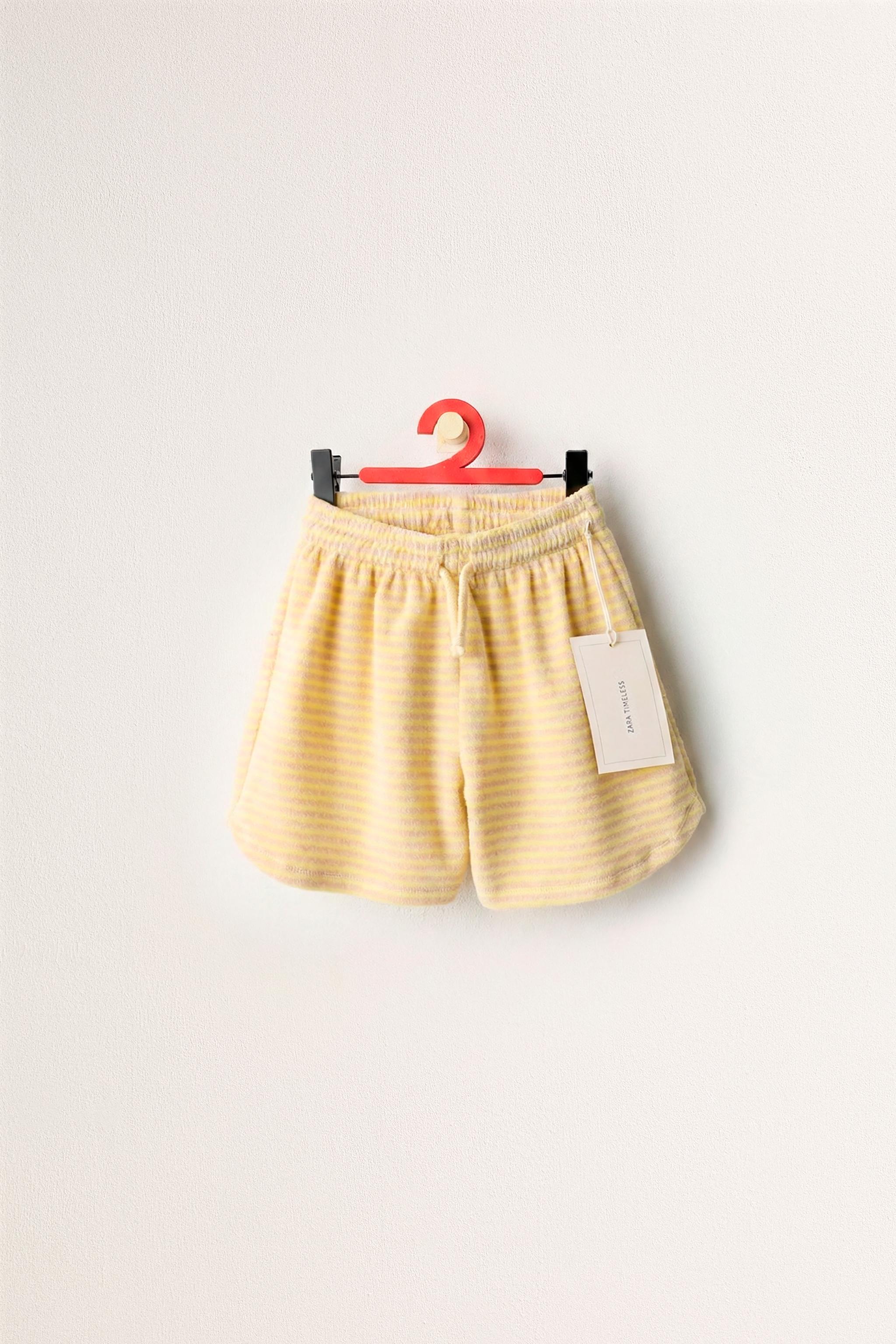 ZARA TIMELESS - STRIPED TERRYCLOTH SHORTS
